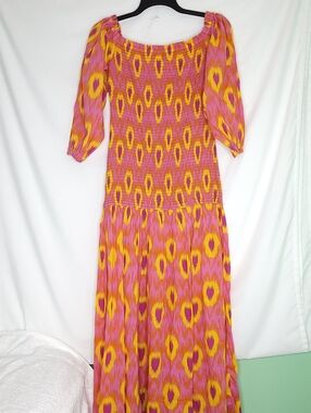 ZARA Boho Multicolored Maxi Dress SMALL